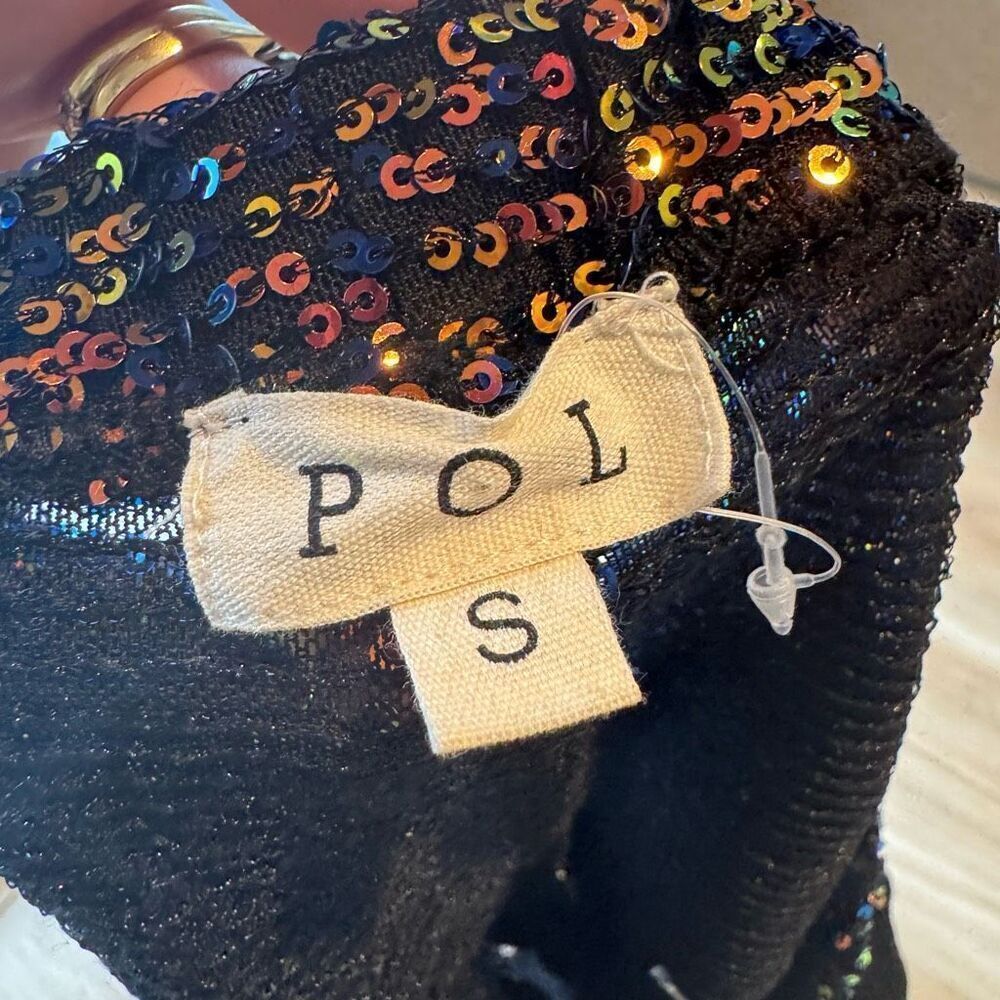 New Pol Matching Black Sparkly Sequin Set Size Sm… - image 5